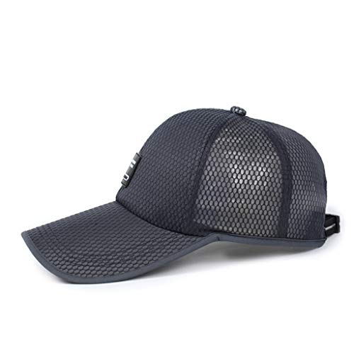 41F6qxvp7WL.jpg Negro Gorra de Golf Gorra de Beisbol Moda Tapa de Color Sólido con Ancho Ajustable Sombreros Deportes de Algodón Malla Transpirable Gorra Sombreros de Sol Gorras Cámping Senderismo Pesca Bádminton Negro
