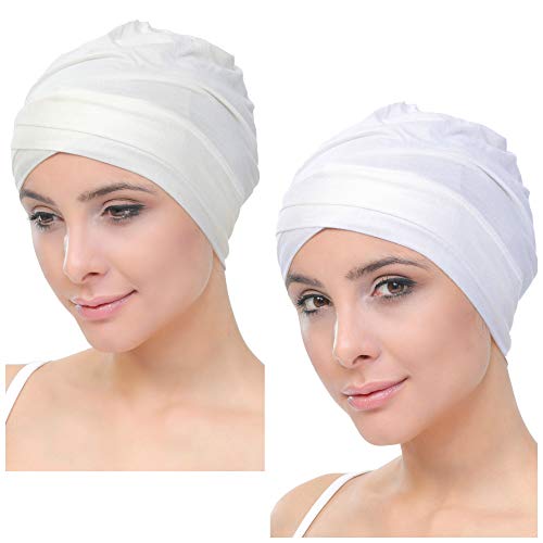 41FQY6FEbuL.jpg Deresina W Gorrito detejido de bambú para quimio Crema Blanca