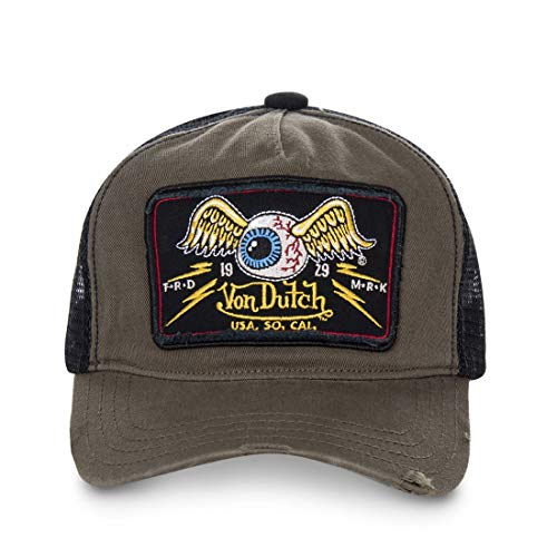 41G5DCFAJ1L.jpg Von Dutch Vondutch Gorra Trucker para hombre color caqui