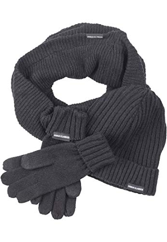 41HExtlAq4L.jpg Urban Classics Winter Set de Bufanda Gorro y Guantes para Hombre Negro