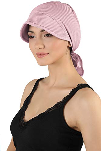 41HgE52Bp53L.jpg Deresina Gorra Estilo Casual anudable por detrás para pérdida de Cabello Rosa