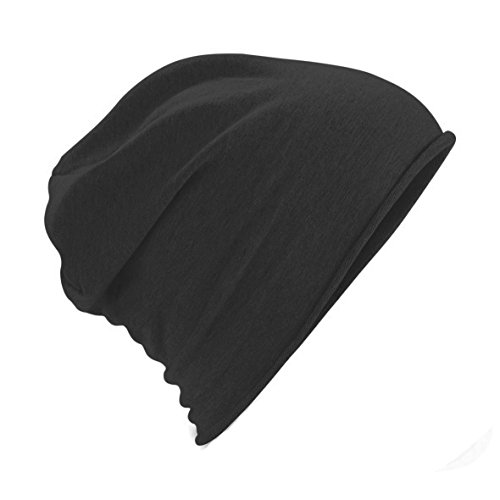 41Hqdjof45L.jpg Beechfield - Gorro Beanie Modelo Jersey Plain Unisex Hombre Mujer Negro