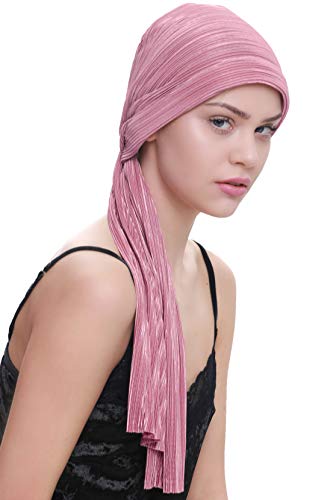 41Hs9uJMg8L.jpg Deresina Versátil pañuelo para la Cabeza para pérdida de Cabello Rosa