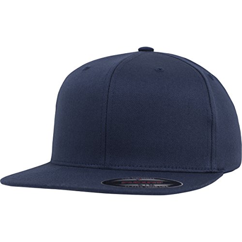 41IAaYheDVL.jpg Flexfit Flat Visor Gorras Unisex Adulto Azul marino