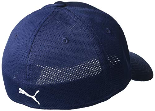 41J-zOmDamL.jpg PUMA Gorra de ajuste elástico para hombre Azul marino