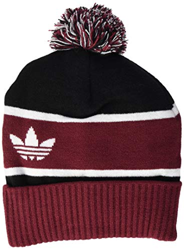 41JX-6jTaDL.jpg Adidas Pom Pom - Gorro Unisex Adulto negro/burdeos