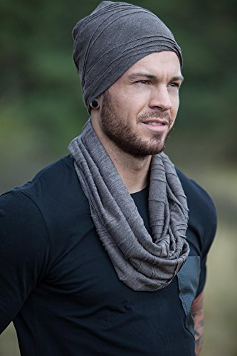 41Jh48zBkZL.jpg styleBREAKER Gorro Beanie clásico con Estampado de Pliegues Beanie Largo Unisex 04024053 Marrón jaspeado