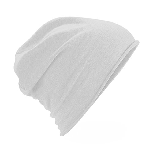 41KTxzW5g1L.jpg Beechfield - Gorro Beanie Modelo Jersey Plain Unisex Hombre Mujer Blanco