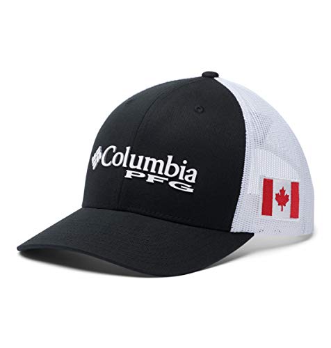 41McRwD3n0L.jpg Columbia Gorra de Bola de Malla PFG Unisex Canadá Negro
