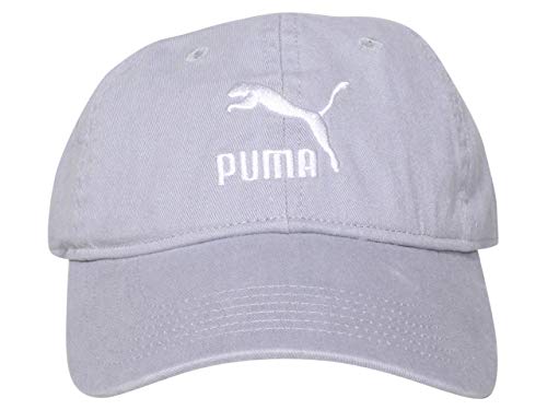41MrptER3ZL.jpg PUMA Archive Gorra de béisbol ajustable para papá Gris Blanco