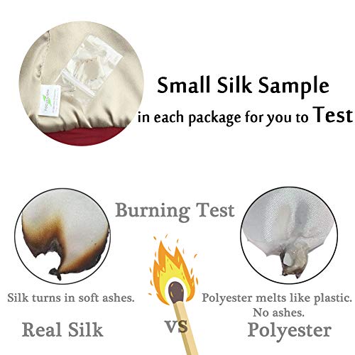 41Mwv3w-TeL.jpg Gorro de seda con forro de satén interior de 19 mm 100% seda de morera exterior de bambú y viscosa natural transpirable para el cabello tela elástico.