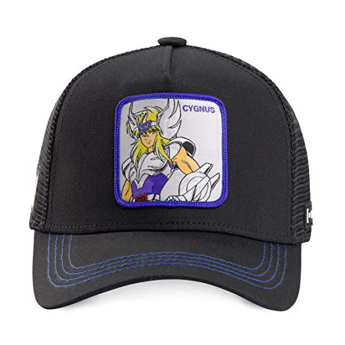 41N3xMkdJWL.jpg Capslab Gorra de béisbol para Hombre Saint Seiya Hyôga du Cygne Noir