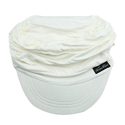 41NyEPjKx2BL.jpg FocusCare Sombreros Suaves para Mujeres Chemo Gorra de béisbol de bambú Turbantes de pérdida de Cabello Navy White