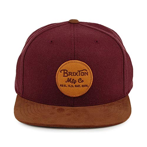 41Ow3dh2BfBL.jpg BRIXTON Gorra Snapback Wheeler Burdeos Marrón Burdeos