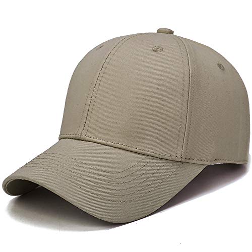 41PExaXfInL.jpg Negro Gorra de Hombre Gorra de Béisbol con Algodón Sombrero de Sol de Color Sólido Ligero Actividades al Aire Libre Correa Moda de Ajuste Hebilla de Metal para Pesca Tenis Senderismo Caqui