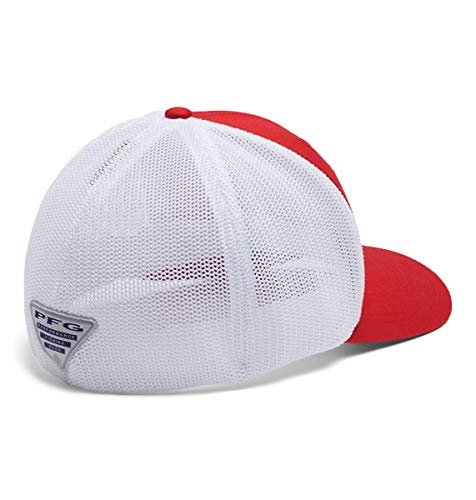 41PbI2du6vL.jpg Columbia PFG Mesh Fish Flag Ball Cap - Gorra Unisex Adulto Chispa Roja Blanco US Fish