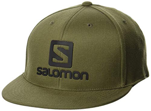 41RNhZEXlVL.jpg Salomon Logo Cap Flexfit - Gorra Hombre Olive Night