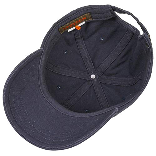 41SP91FU2sL.jpg Stetson Gorra de Béisbol Rector Mujer Hombre - Protector UV Sol Hebilla Metal con Visera Verano Invierno Azul Oscuro
