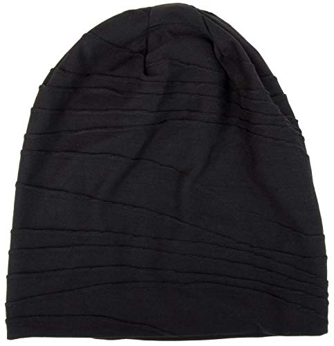 41TVludnesL.jpg styleBREAKER Gorro Beanie clásico con Estampado de Pliegues Beanie Largo Unisex 04024053 Negro