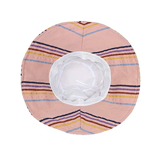 41TmJeNmbFL.jpg Mujer Pamela Sombrero Dama Elegant Impresión Sombrero Ajustable Enrollable Respirable Malla Pescador Playa Gorra Senderismo Camping Sombrero ala Ancha Gorra Plegable Gorra Rosado