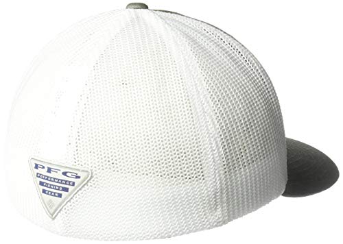 41ToMCXIUXL.jpg Columbia PFG Mesh Hooks Ball Cap - PFG - Gorra de Malla con Ganchos Unisex Adulto Titanium Silver