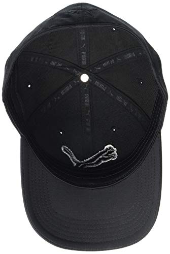 41UNMmB0DnL.jpg PUMA Gorra de ajuste elástico para hombre Negro Plateado