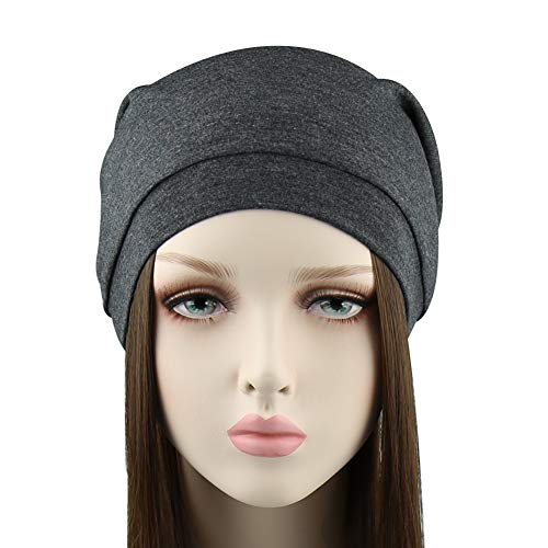 41V-ZCa7EVL.jpg Niñas Raso Forrado Slouchy Gorrita Tejida con Prima Banda elástica Gris oscuro