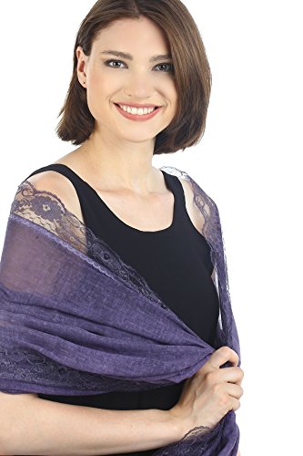 41VvSA-zYQL.jpg Deresina Pashmina Chal 100% algodón Extra Larga para quimio Mulberry
