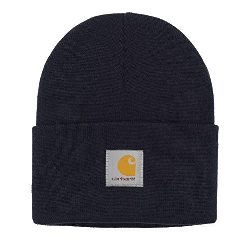 41W4lMizJYL.jpg Carhartt WIP Acrylic Watch Hat Gorro de Invierno Unisex con Pegatina 7kmh Blu
