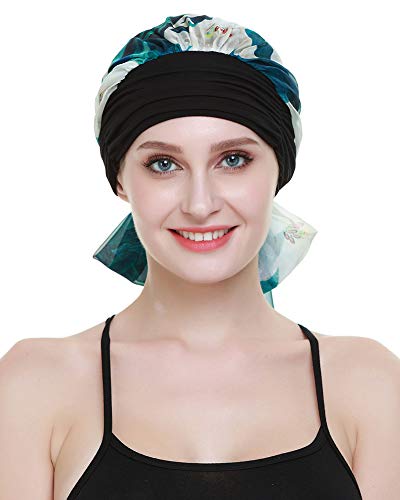 41WCv5louRL.jpg FocusCare La quimioterapia para cancer turbante mujeres Cómodo tejido de bambu Headwear Emerald black