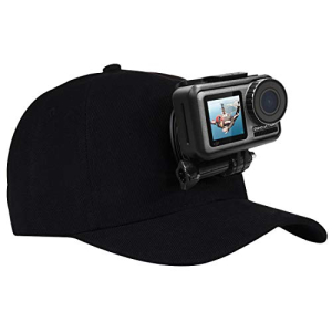 Gorra de béisbol Puluz con soporte de gancho en J y tornillo de 6,35 mm para todas las cámaras GoPro, SJ y Xiaoyi