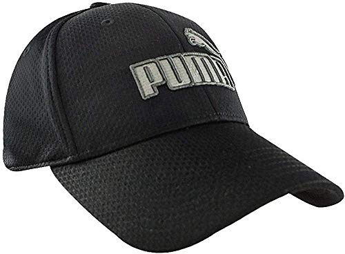 41YIbTJOu8L.jpg PUMA Gorra de ajuste elástico para hombre Negro Gris