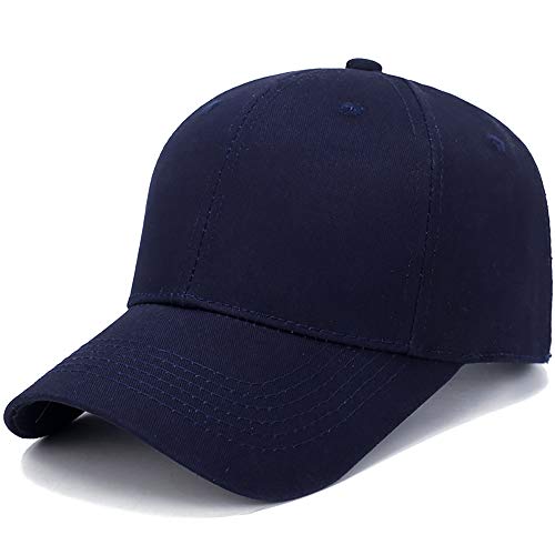 41ZXl5vuYsL.jpg Negro Gorra de Hombre Gorra de Béisbol con Algodón Sombrero de Sol de Color Sólido Ligero Actividades al Aire Libre Correa Moda de Ajuste Hebilla de Metal para Pesca Tenis Senderismo Azul