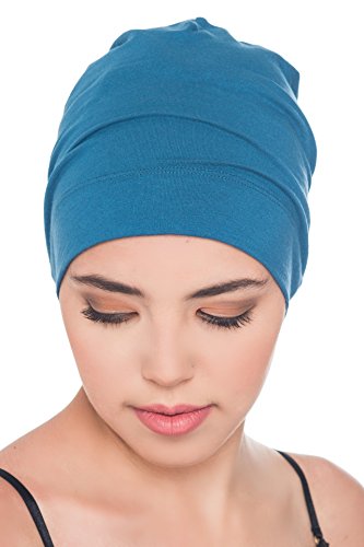 41aHbI9YSCL.jpg Deresina Gorro de bambú Unisex para quimio Uso en Interior Carolina Blue