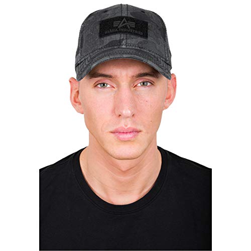 41aK835hZ7L.jpg Alpha Industries VLC Streetwear 168903 Gorra ajustable Black Camo