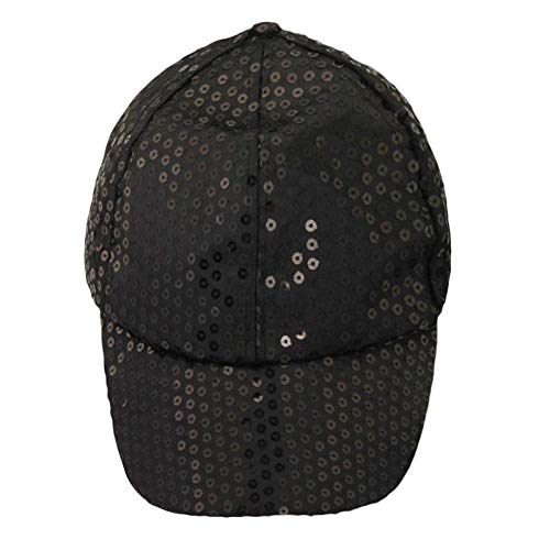 41b0L9RieML.jpg Gorra de Mujer Moda Lentejuelas Estrella Rhinestone Sombrero Gorra de Sol Hip Hop Color Sólido Ajustable Verano Deportes Al Aire Libre de Protección Sola para Bailando Cámping Pesca Negro
