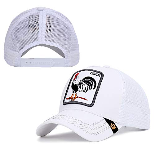 41bFbjtMe9L.jpg Moda Media Malla Transpirable Gorra Deportiva Unisex Animal Embroidered Cómoda Tela Elástica Gorra De Béisbol De Velcro Ajustable Gorros Casuales Gorras De Béisbol Hip Hop Caza Pesca Pollo-01