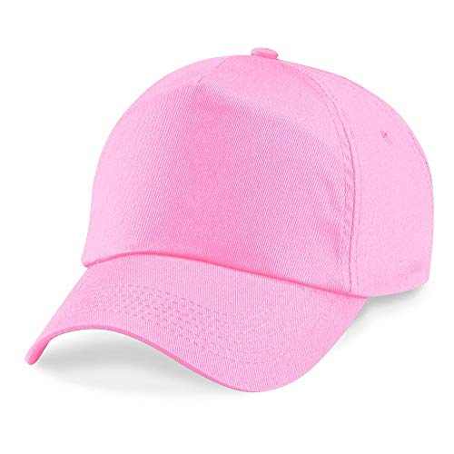 41bPemgufGL.jpg Beechfield - Gorra Visera Básica - 5 paneles Rosa Clásico