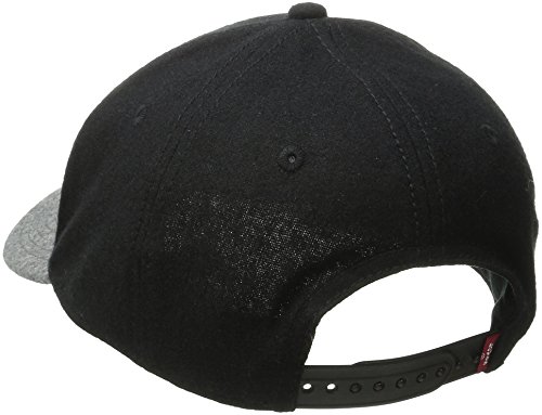 41cax2CXpzL.jpg Levis de hombre Solid Gorra diseño de Melton lana gorra de béisbol Negro