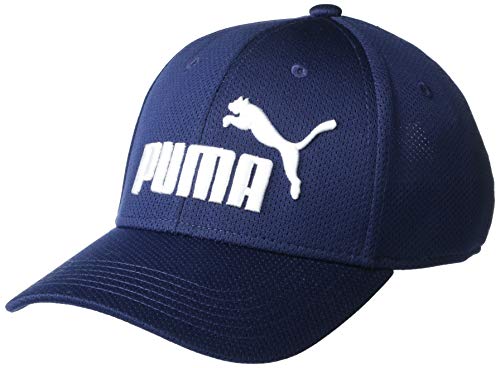 41cluj-5itL.jpg PUMA Gorra de ajuste elástico para hombre Azul marino