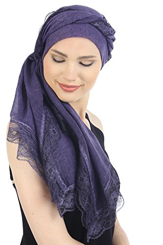 41cnYAcZ3iL.jpg Deresina Pashmina Chal 100% algodón Extra Larga para quimio Mulberry