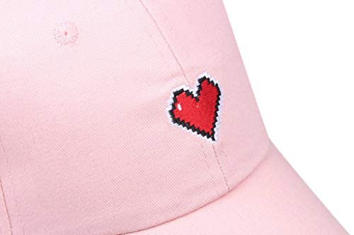 41eKCFHaXLL.jpg Gorra de Béisbol Mujer Hombre Unisex Verano Aire Libre Amor Visor Sombrero Ajustable Gorra Color Sólido Sombrero Deportivo de Moda Aventuras Gorras de Sol Cámping Senderismo Pesca Rosa