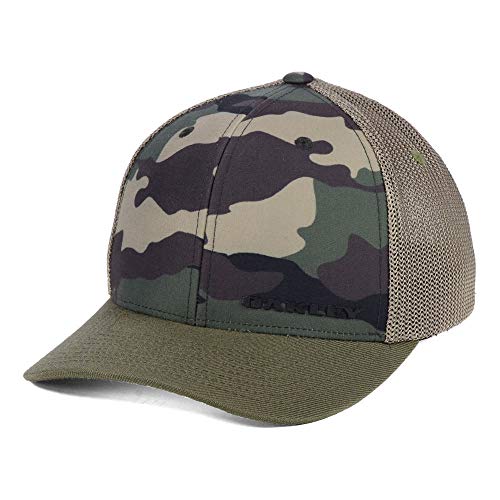 41gpHGlGjZL.jpg Oakley Indy - Gorra elástica Camuflaje Oliva