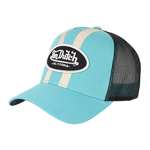 41heTSRGuGL.jpg Von Dutch Gorra azul cielo y beis Trucker Baseball Fashion Stripe Hombre Azul