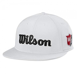 Wilson Golf Tour Flat Brim Hat Gorro Sombrero para Hombre Blanco