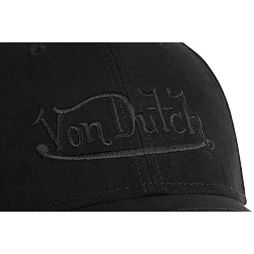 41hv1loy0BL.jpg Von Dutch Gorra de piel de camel para hombre Negro