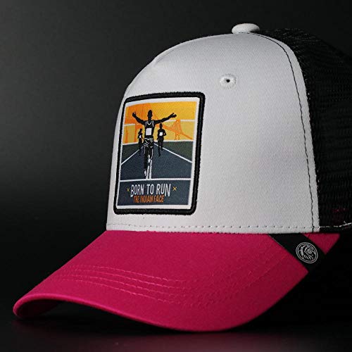 41iRzWK-hTL.jpg The Indian Face Born To Run Gorra de béisbol Unisex Adulto Blanco