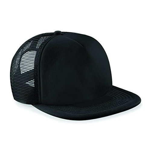41jjFcd2HBL.jpg Beechfield - Gorra transpirable con tejido perforado Modelo Vintage con cierre Snapback para niño adolescente Azul Blanco