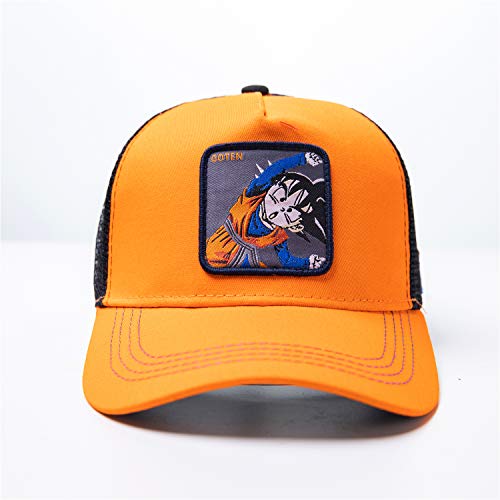 41kBo2BvpdvL.jpg Buzzz Gorra Trucker para Hombre Dragon Ball Dibujos Animados Transpirable Unisex Ajustable Son Goten