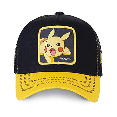 41kY-XmB5mS.jpg Capslab Trucker Pokemon - Gorra para niño negro and amarillo